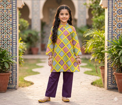 Shahana kids printed lawn 2pc