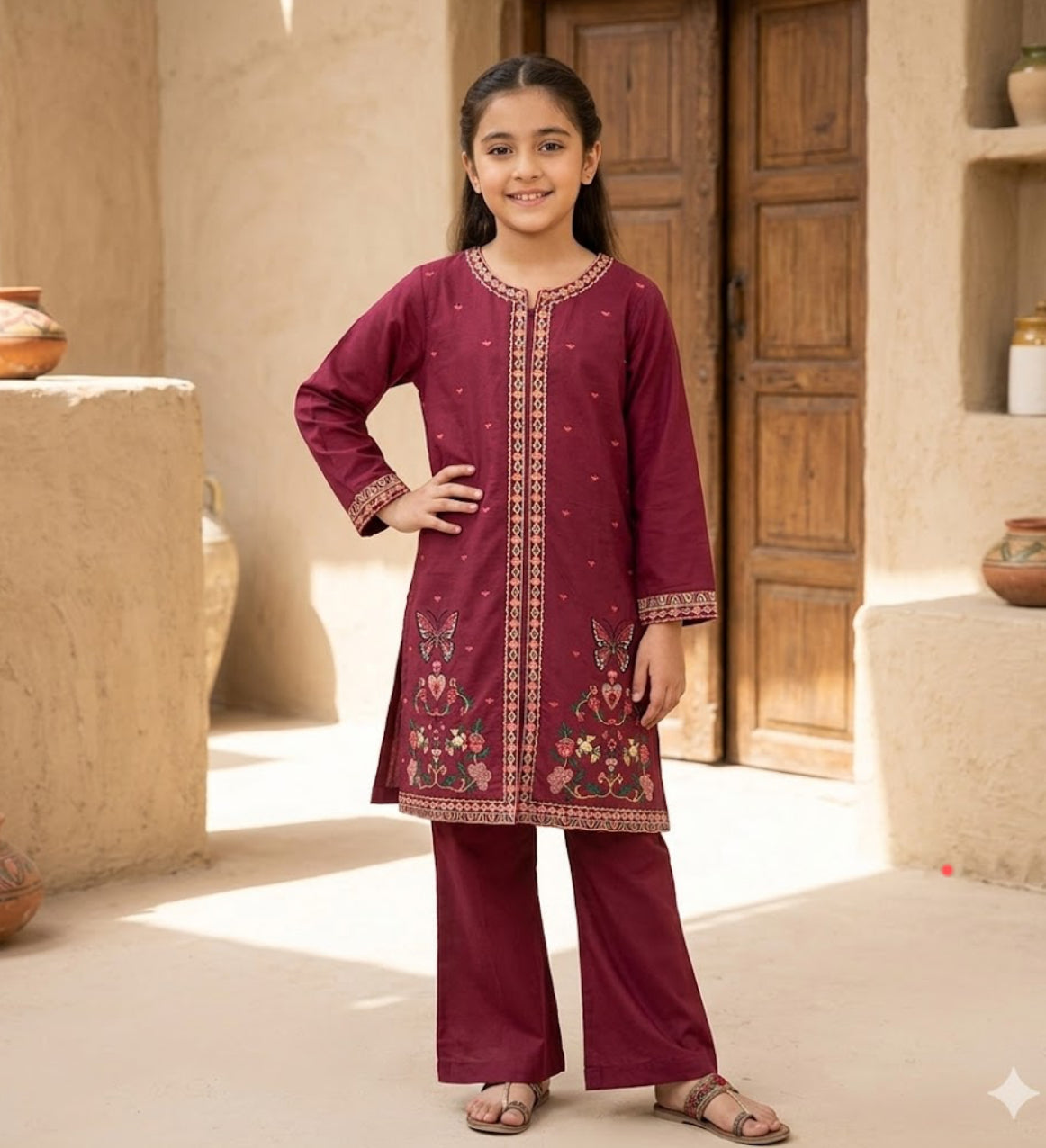 Shahana kids emb lawn 2pc